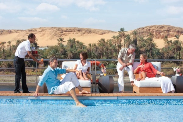 Sun deck of the MS Tosca Nile Cruise Nile cruise